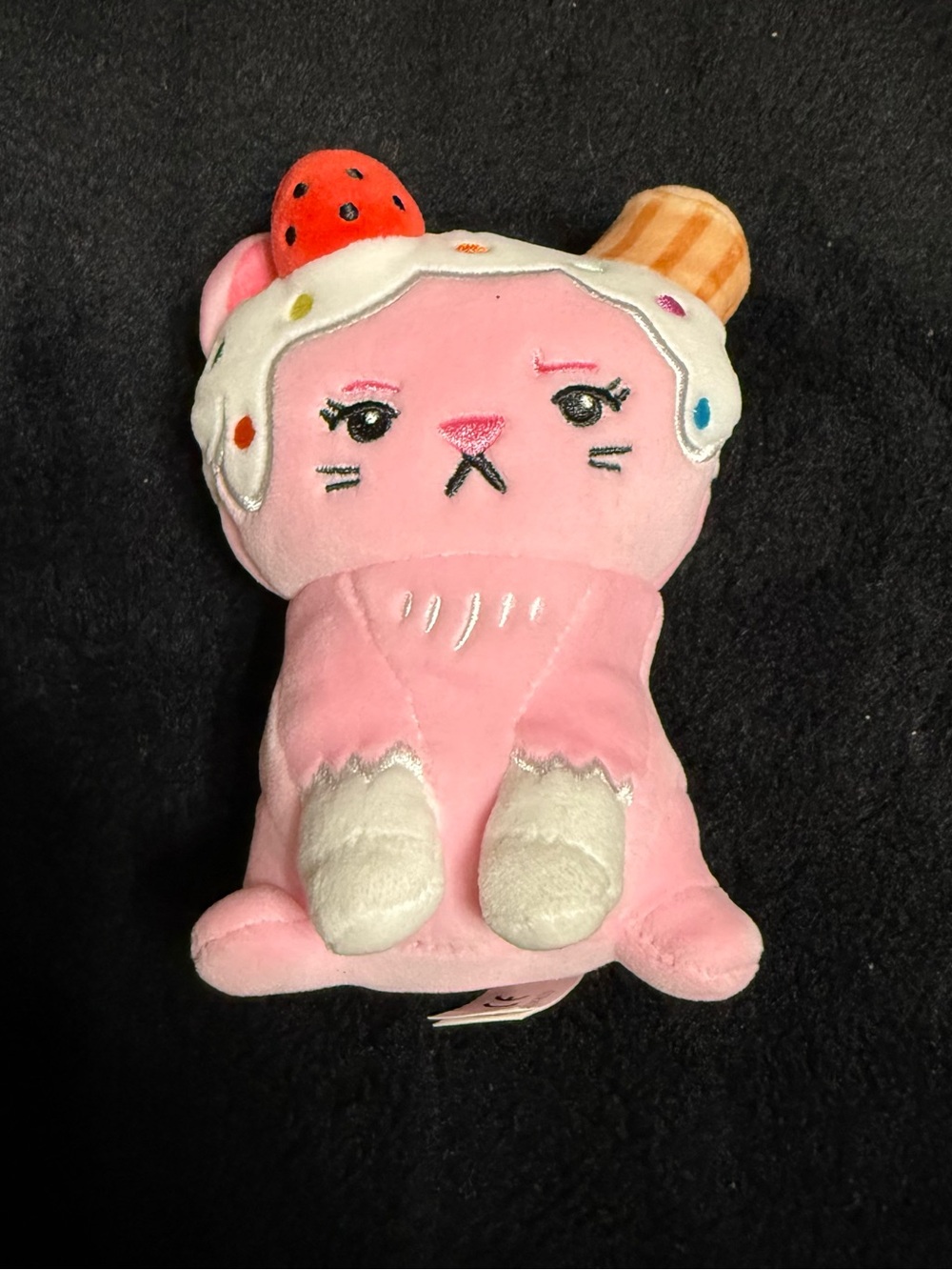 Mariah Elizabeth Ice Cream Cat Plush Pink Cupcake Kitty Stuffed Animal